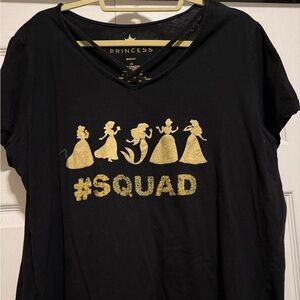 Disney Black and Gold Princess Squad Tee